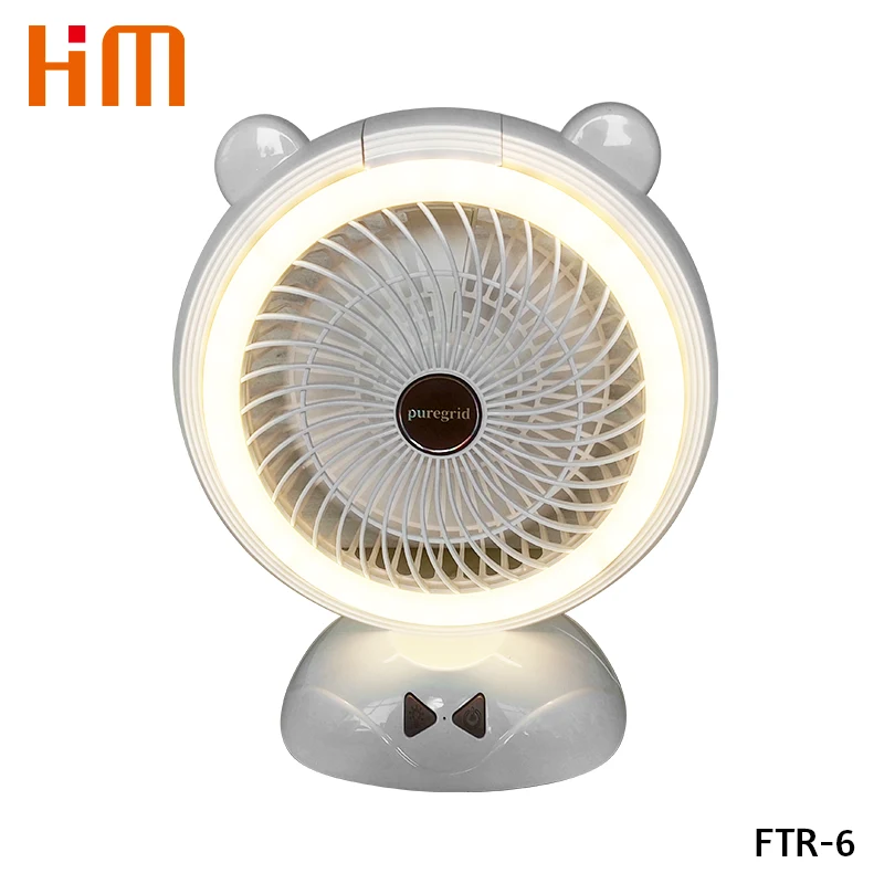 Portable Cartoon Rechargable Fan with light